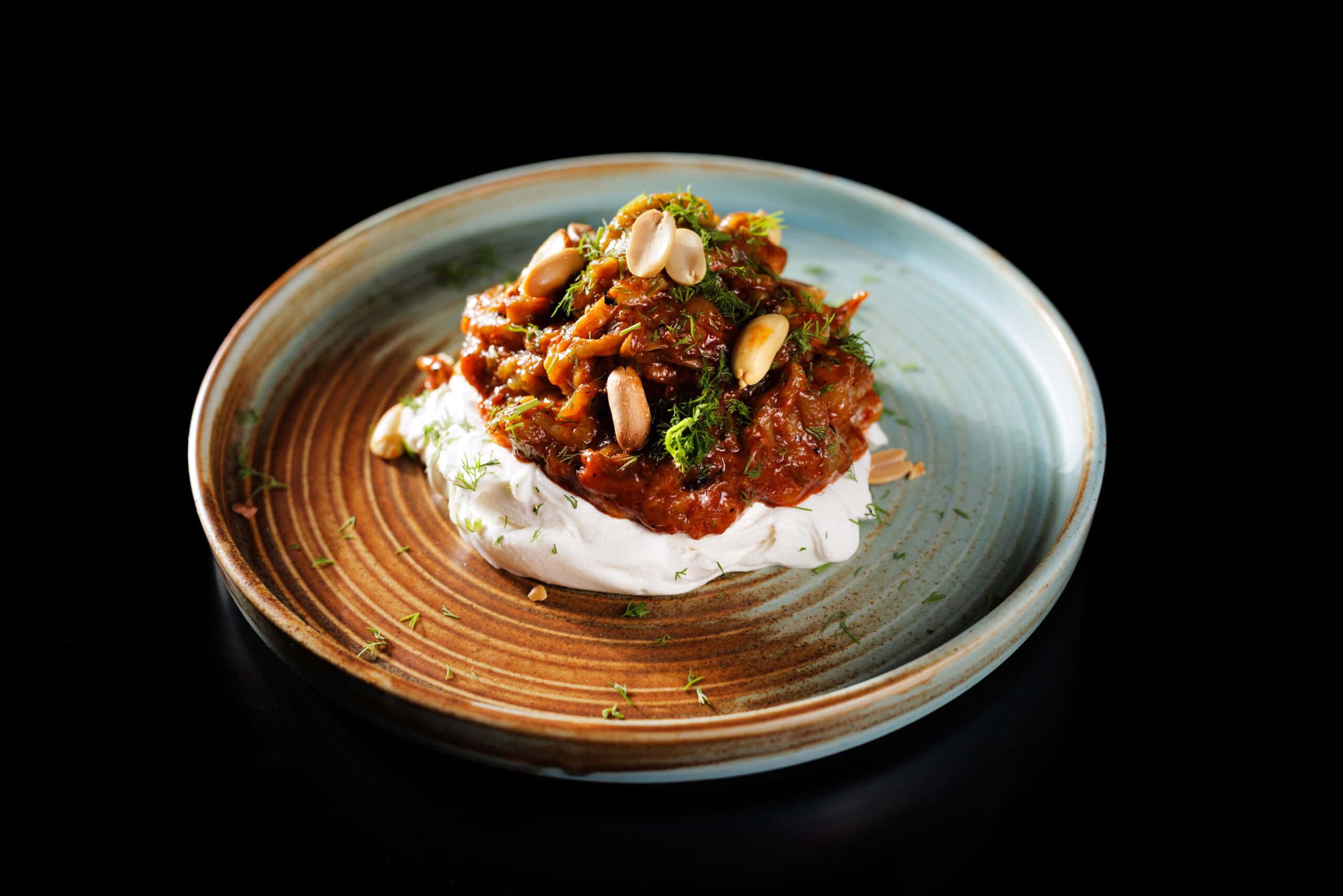 Millocal Restaurant eggplant meze with labneh