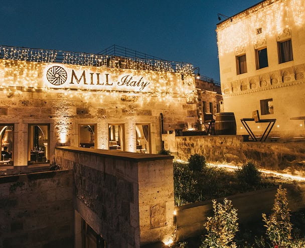 Millstone Cave Suites' valley view restaurant is Mill Italy Restaurant.
